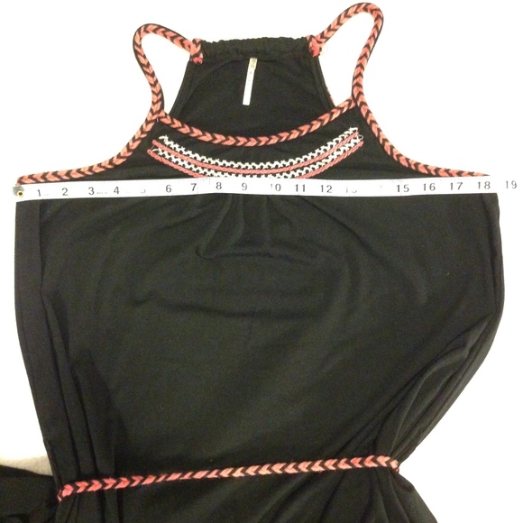 Embroidered maxi dress with removable belt - Picture 6 of 8