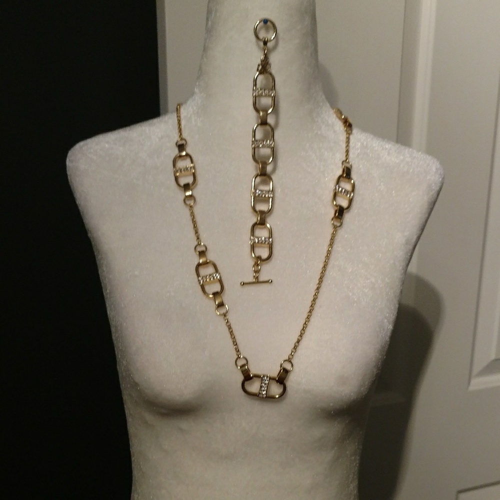 Matching necklace and bracelet