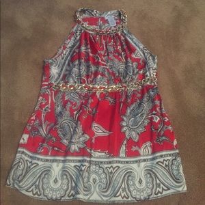 Paisley chain link blouse