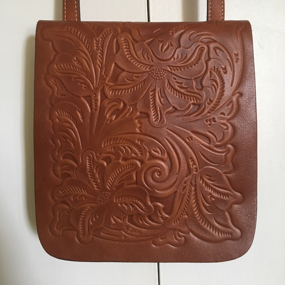 Patricia Nash Tooled Leather Crossbody Bag