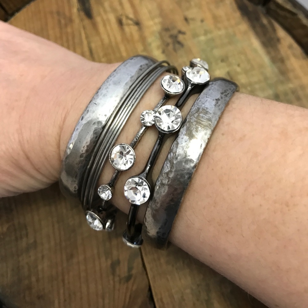 Distressed Elevated Rhinestone Bracelet(s)