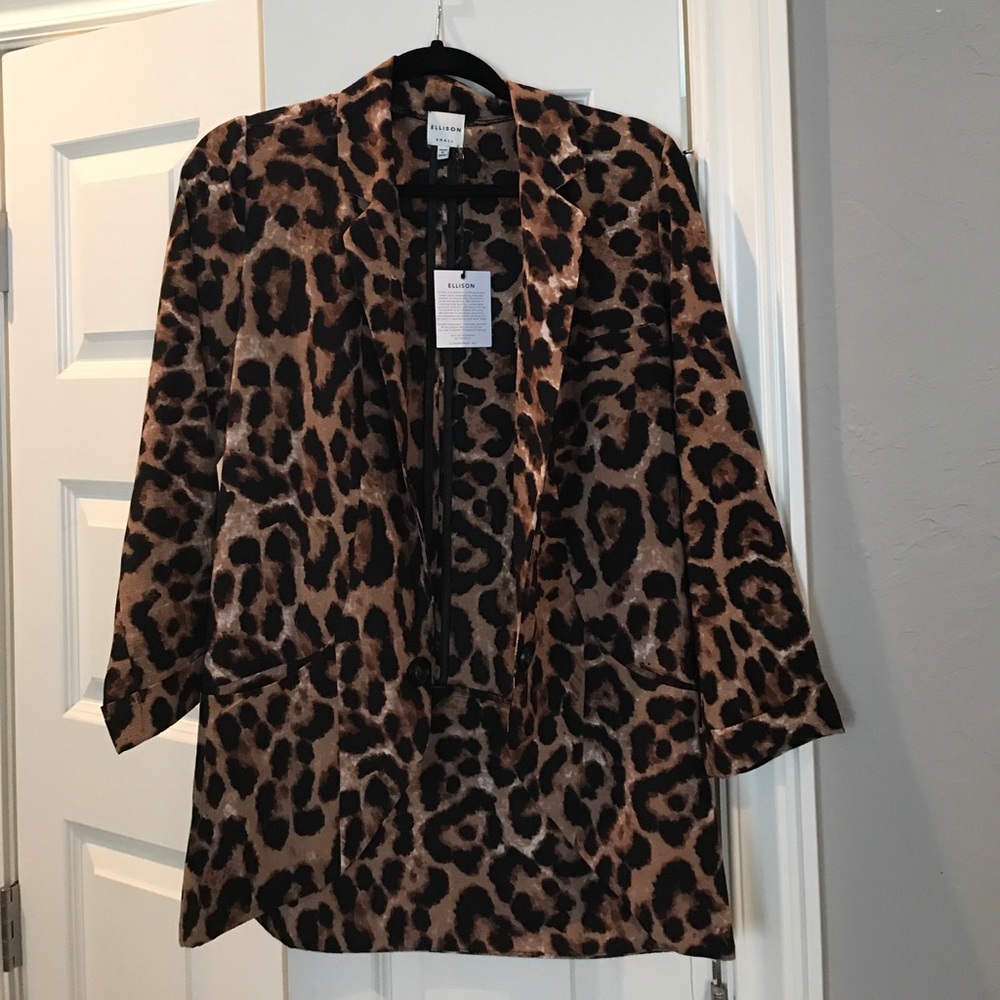New with Tags Leopard Blazer