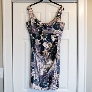 Pea in Pod blue purple cocktail maternity dress