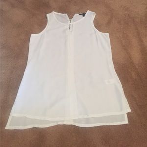 Sheer white tank top