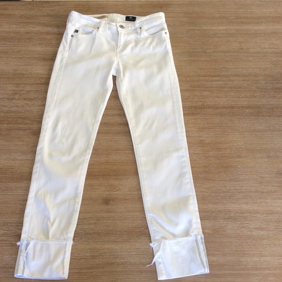 Anthropologie Denim - NWOT AG The Stevie Cuff White Jeans