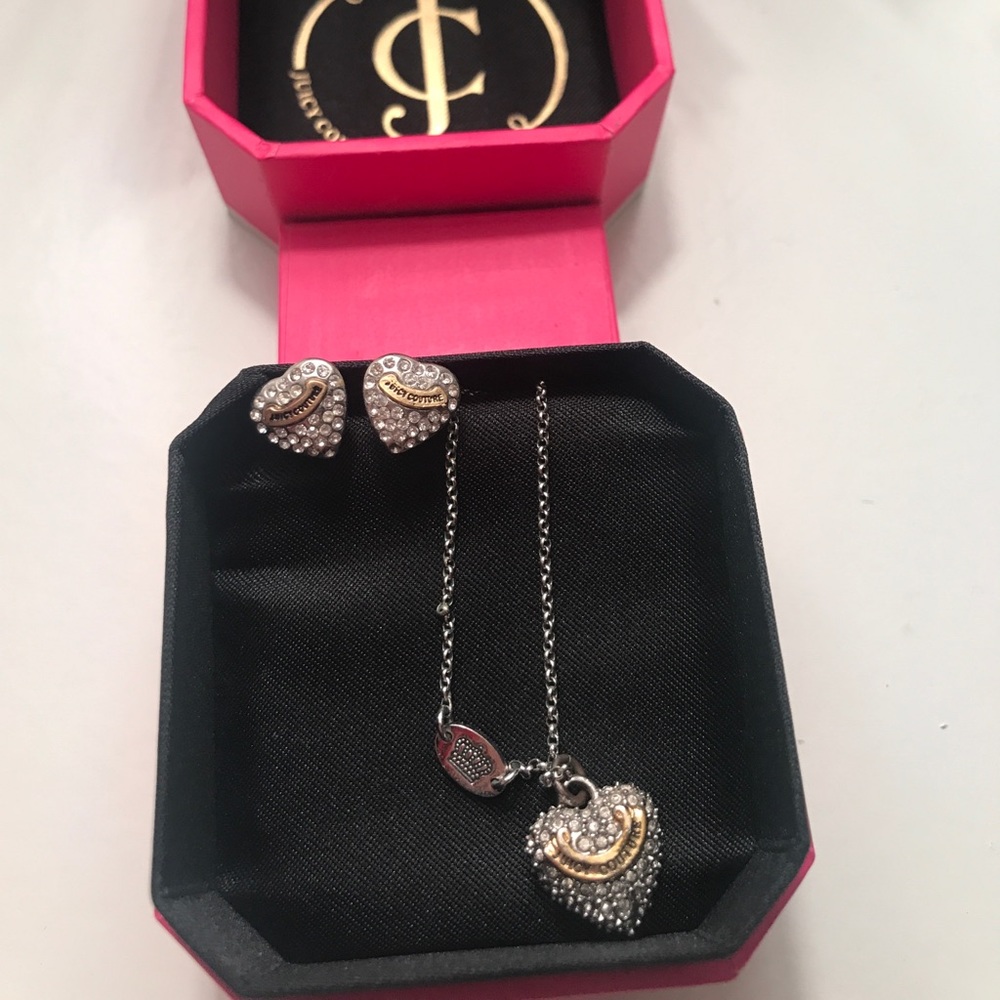 Juicy Couture Necklace + Matching Earrings🎄