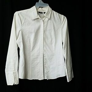 White Cotton Button Top