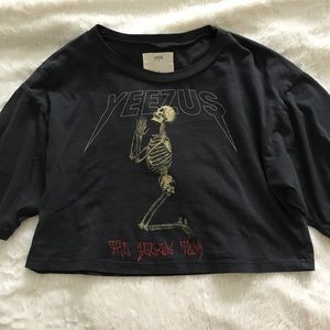Yeezus cropped T-shirt