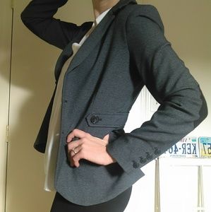 Gorgeous Gray Blazer with Elbow Patches