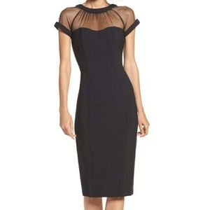 Maggy London Illusion Crepe Dress