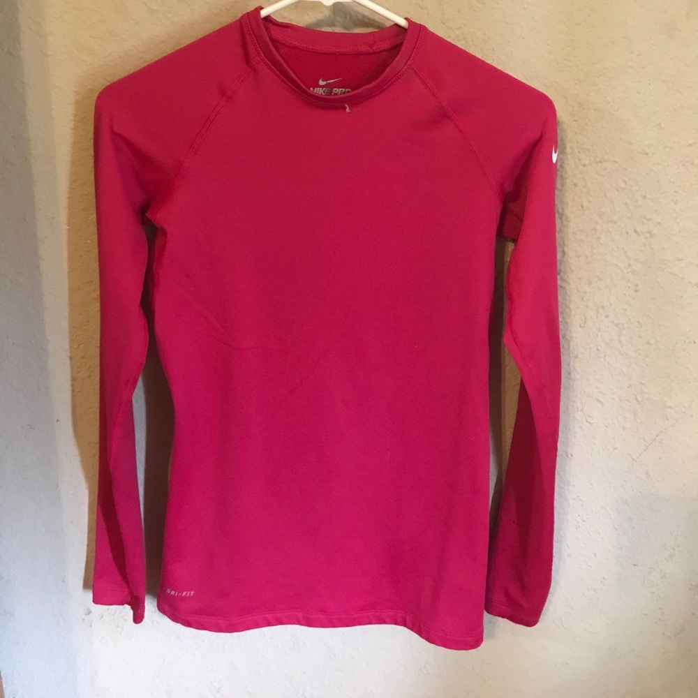 Nike dry fit longsleeve pink shirt.