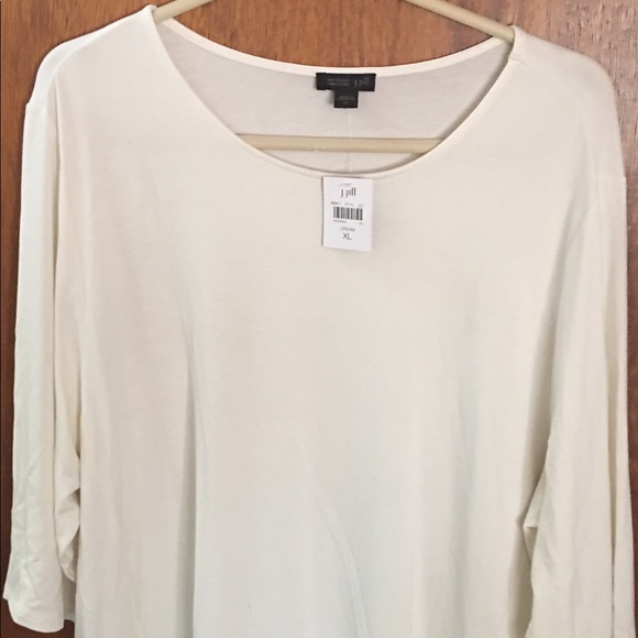 J Jill Tops Nwt J Jill Wearever Top 34 Sleeved Cream Xl Firm