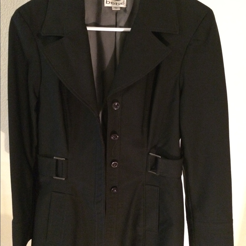 Bebe Black Trench Coat