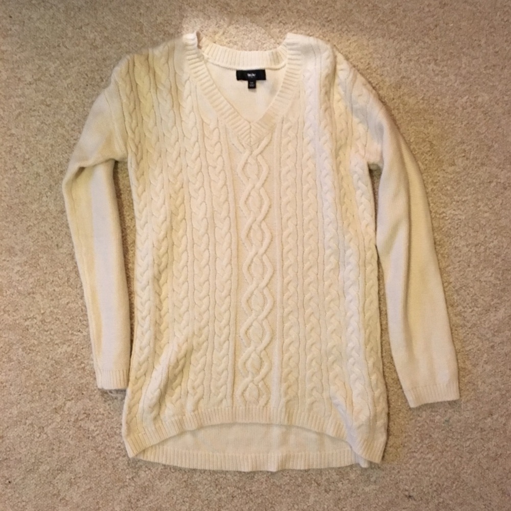 Cream sweater dress