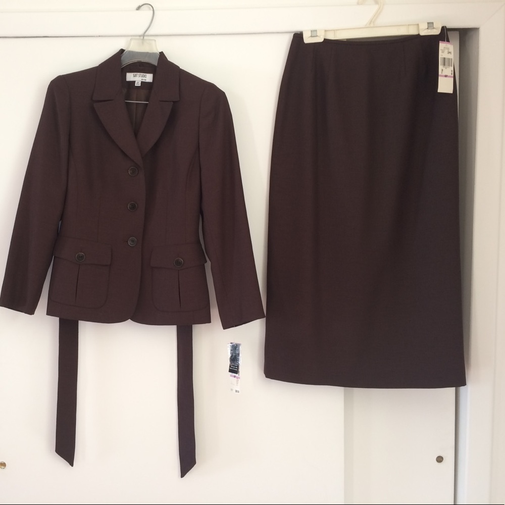 Suit two piece jacket and skirt