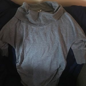 Gray cow neck sweater