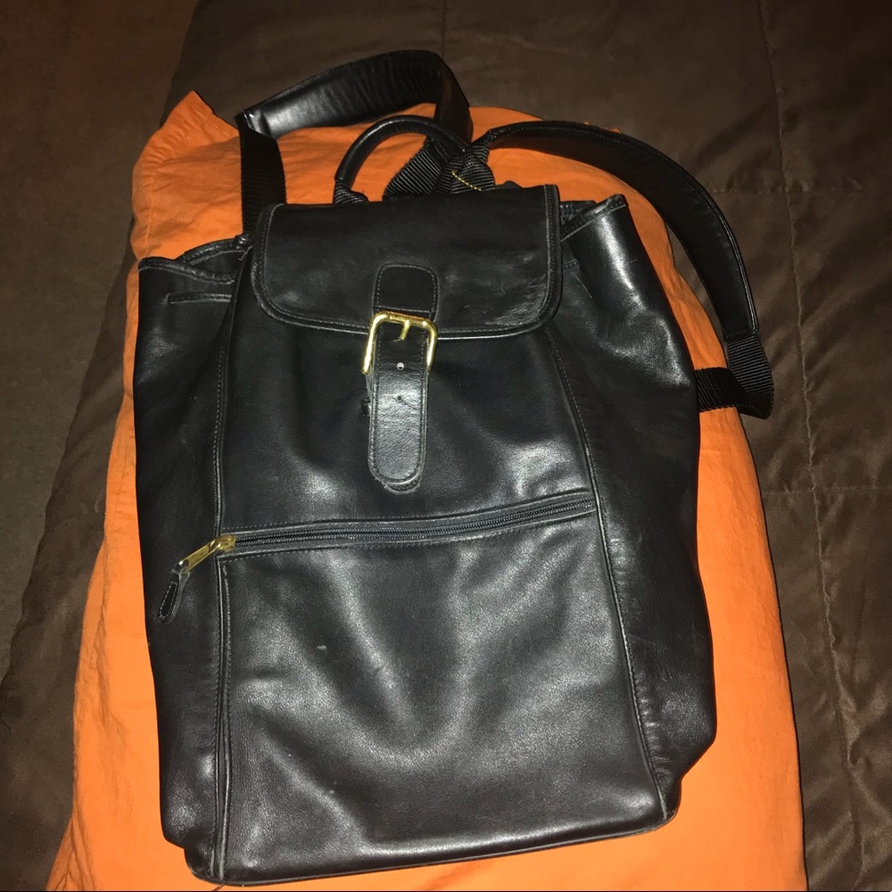 Genuine Coach Leather Backpack