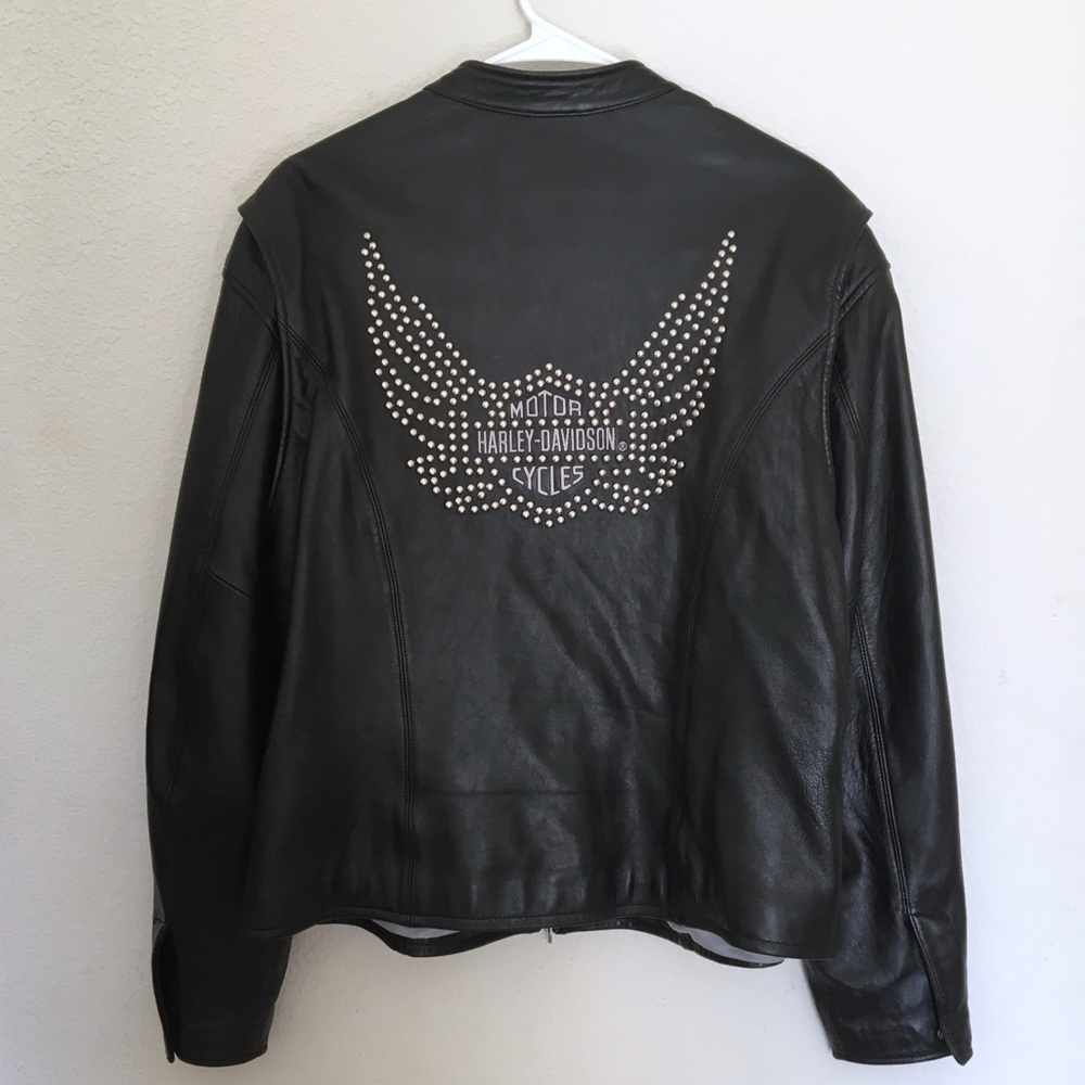 authentic Harley Davidson studded leather jacket
