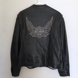 authentic Harley Davidson studded leather jacket