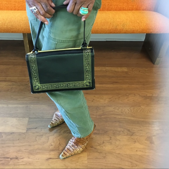 Vintage leather handbag - Picture 3 of 7