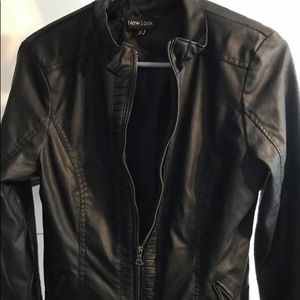 Black faux leather jacket