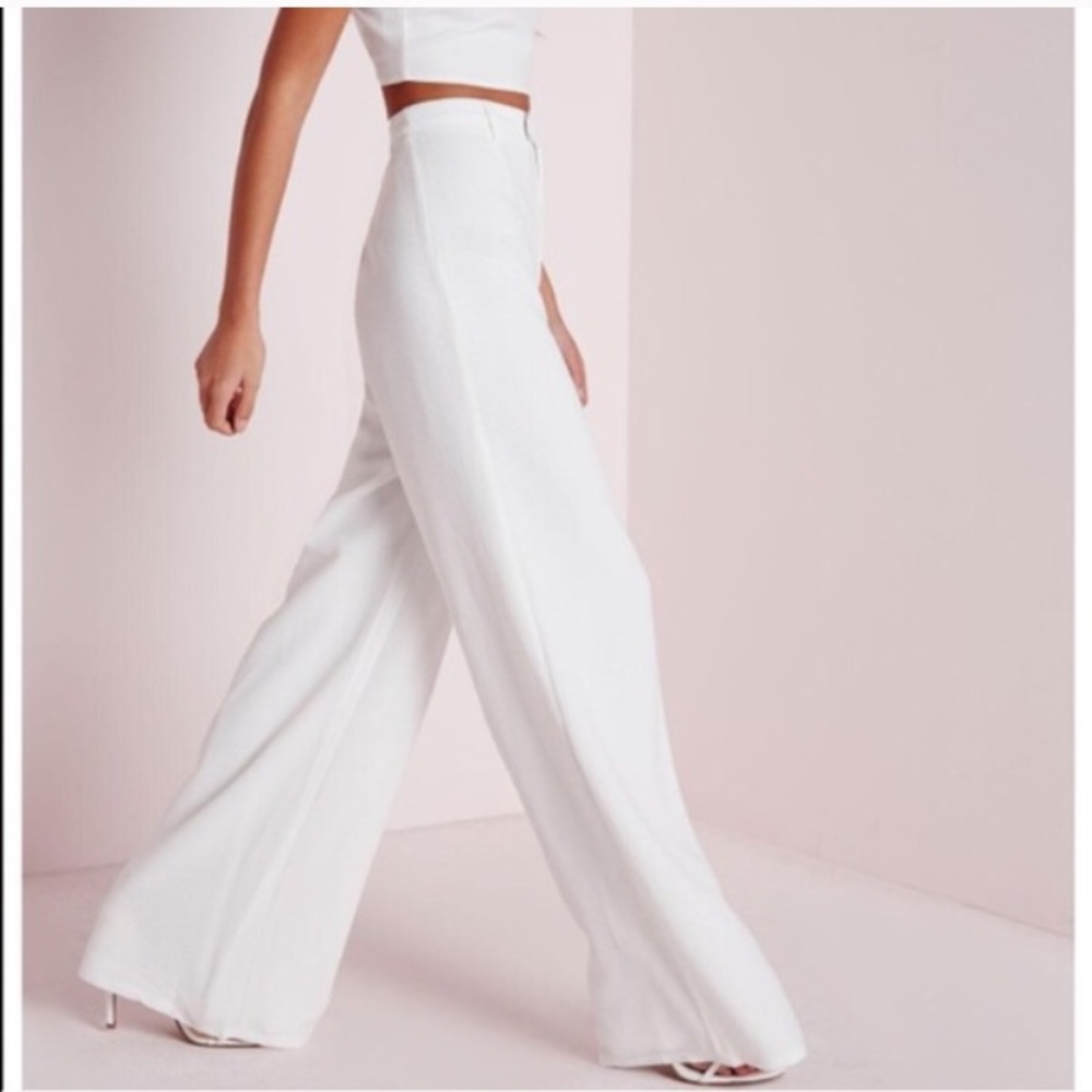 Premium crepe wide leg pants