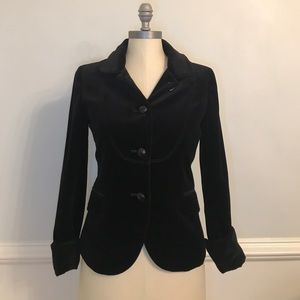 J Crew Bella Jacket Black Velvet Holiday Blazer