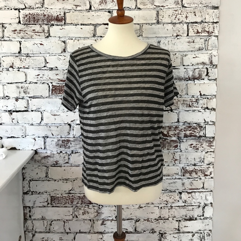 J.Crew 100% Linen Striped Tee