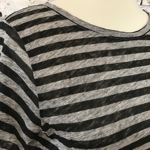 J.Crew 100% Linen Striped Tee - Picture 3 of 4