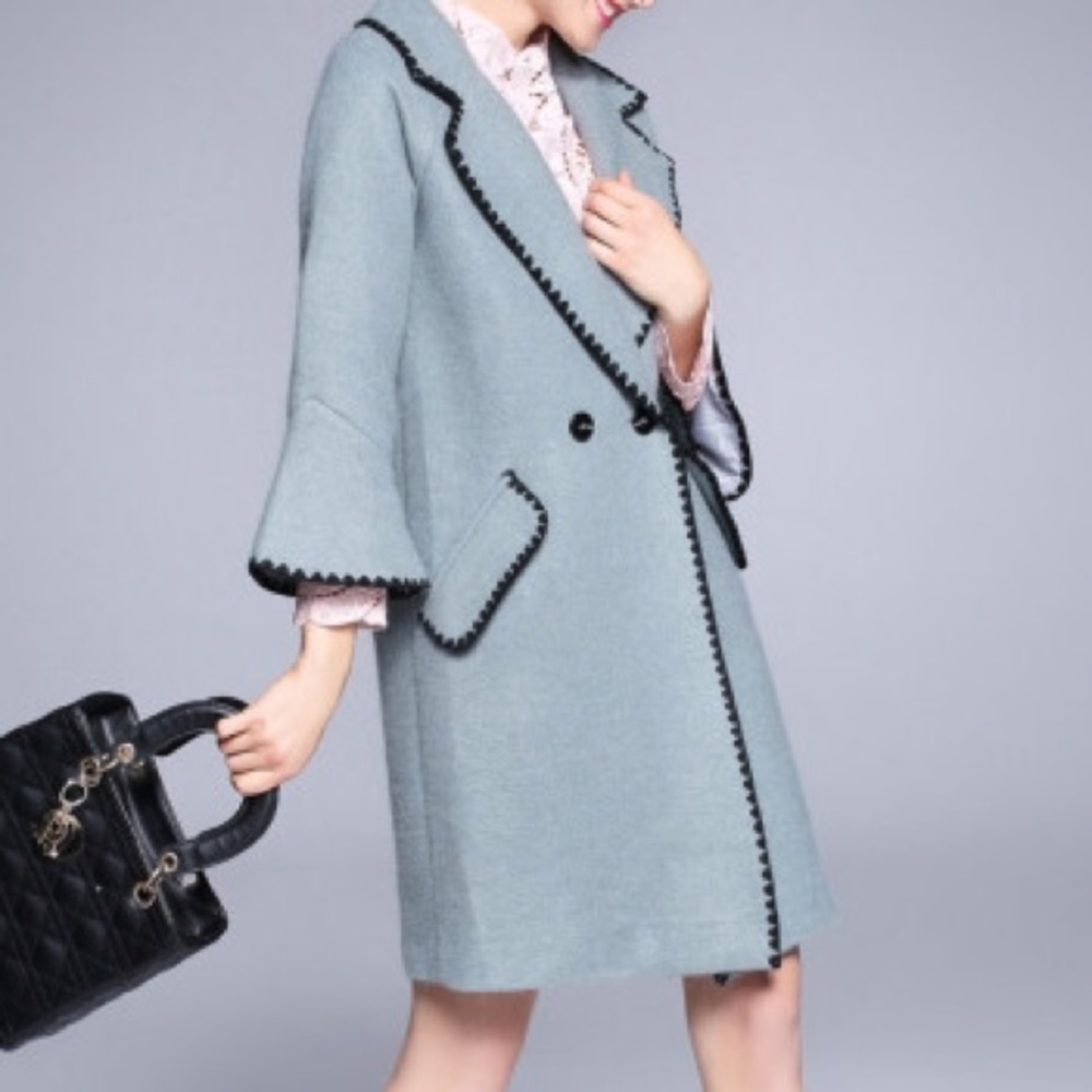⚡️SALE🆕HP🏆Blue Bell Lapel pocket Coat - Picture 4 of 4