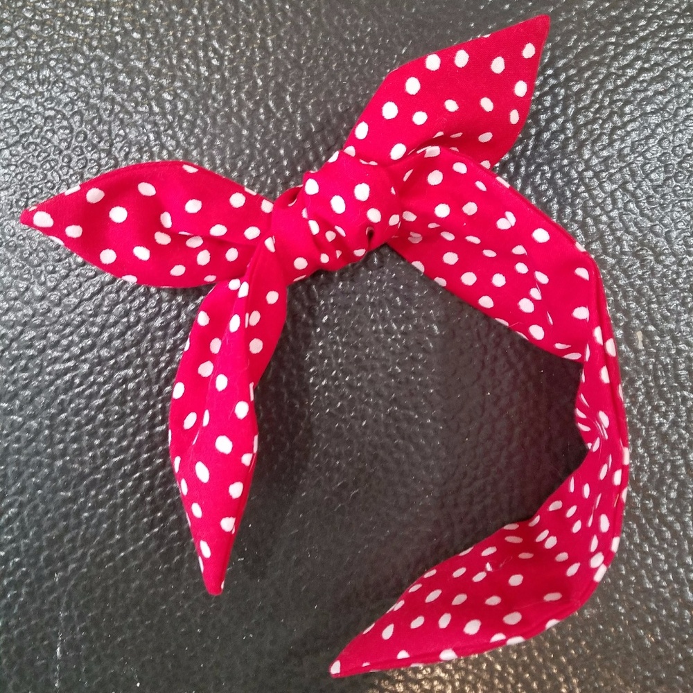 Spellbound Bows Red and White Polka Dot Headband