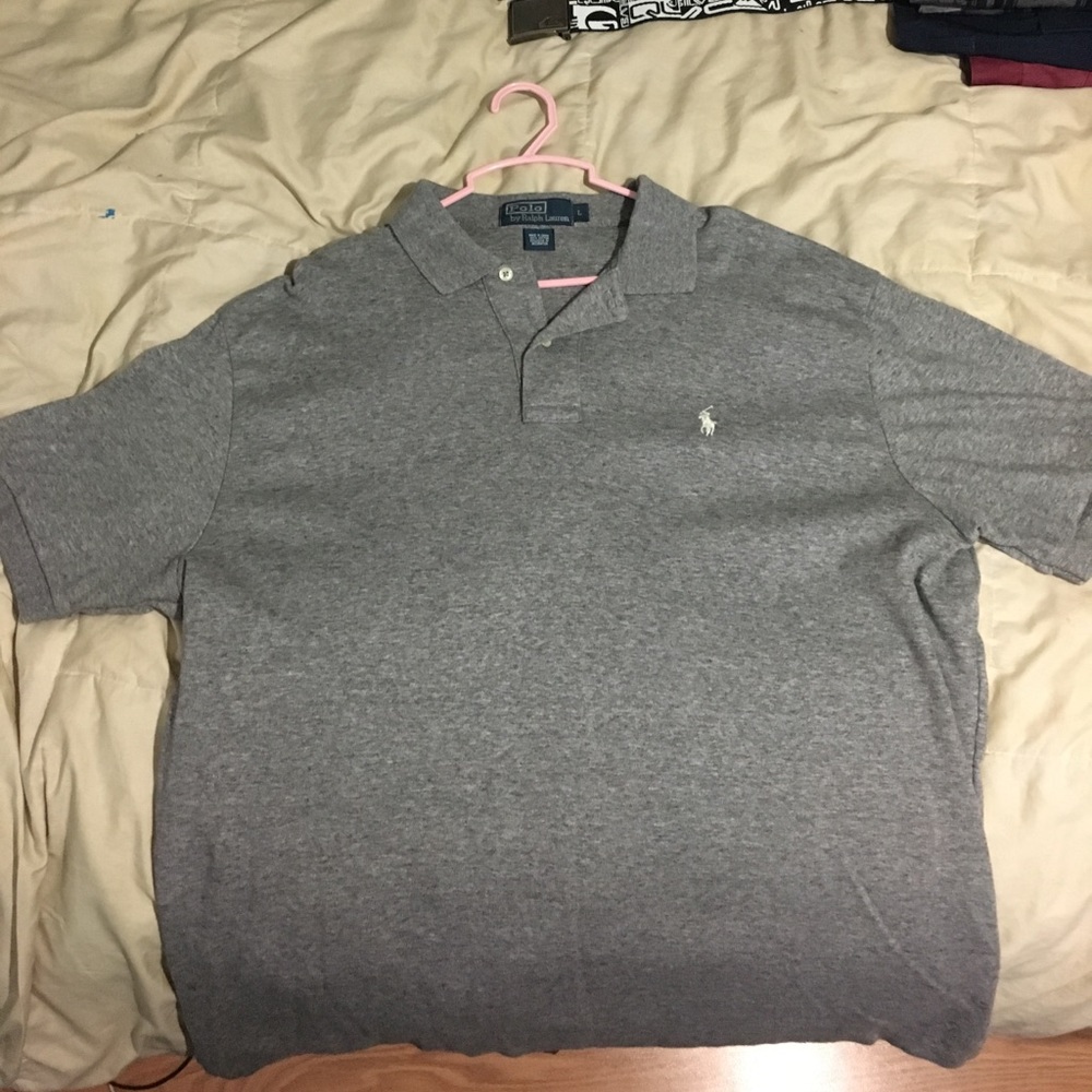Gray Polo by Ralph Lauren collar tee shirt