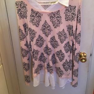 Cute Sweater with Blouse