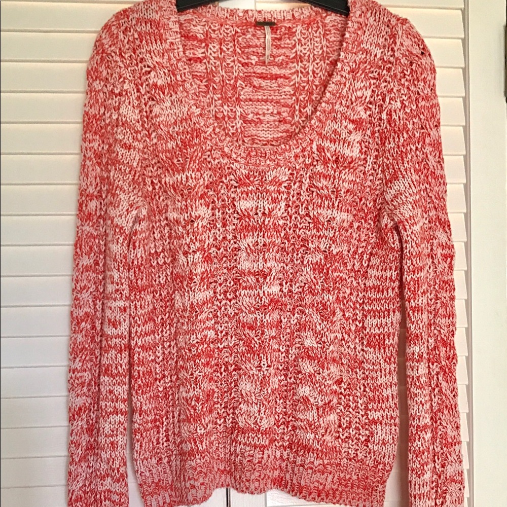 Free People Marled Sweater Scoop Neck
