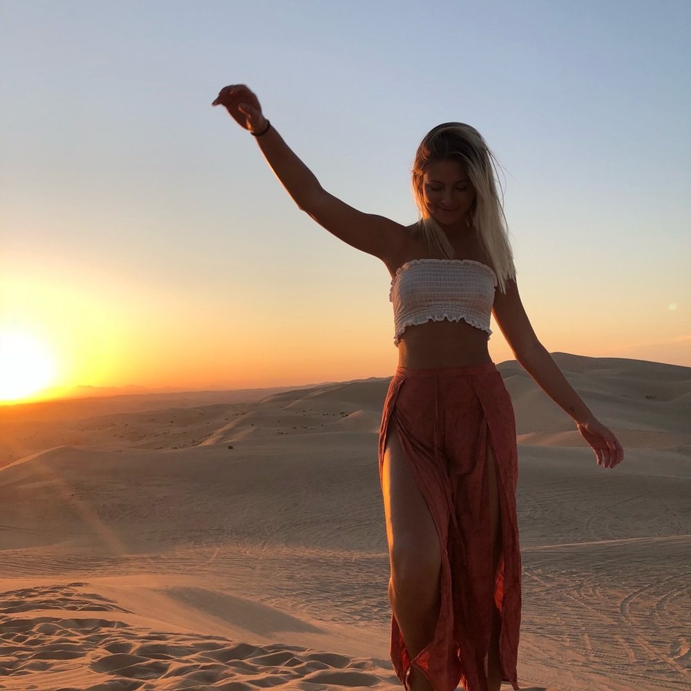 LF cropped white tube top