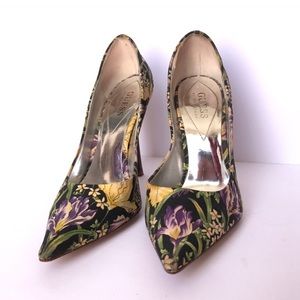 Guess Floral Heels Size 6