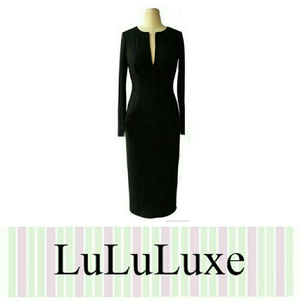 Sexy V neck long sleeve dress ~ NEW ~
