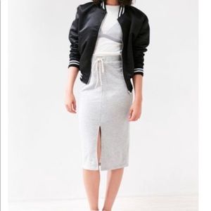 Silence + Noise Sporty Tie-Front Midi Skirt