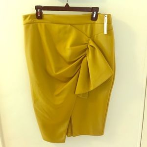 ASOS Curve Chartreuse Pencil Skirt