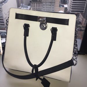 Gently used Black and White Michael Kors purse