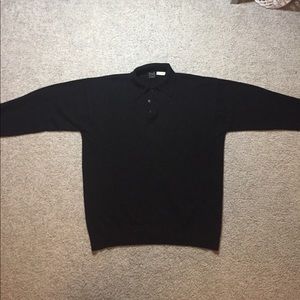 TSE Men's Black Collared Sweater