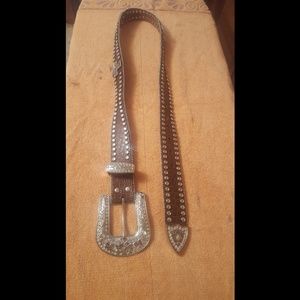 Brown Leather Western Belt