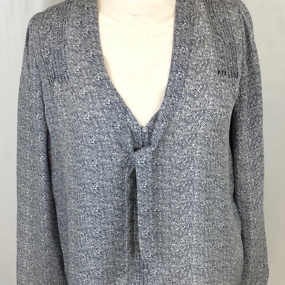 JOIE BLOUSE 100% SILK Pussy Bow Top Sz Med