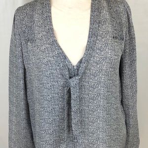 JOIE BLOUSE 100% SILK Pussy Bow Top Sz Med