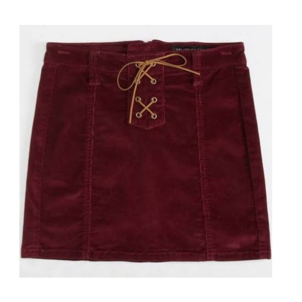 Burgundy Corduroy Skirt✨