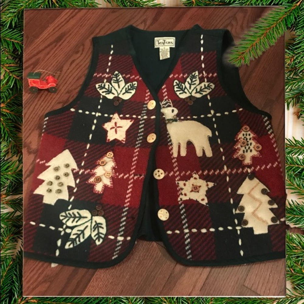 Christmas reindeer jingle bells vest