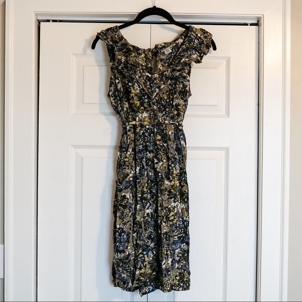 Motherhood Maternity green blue print dress