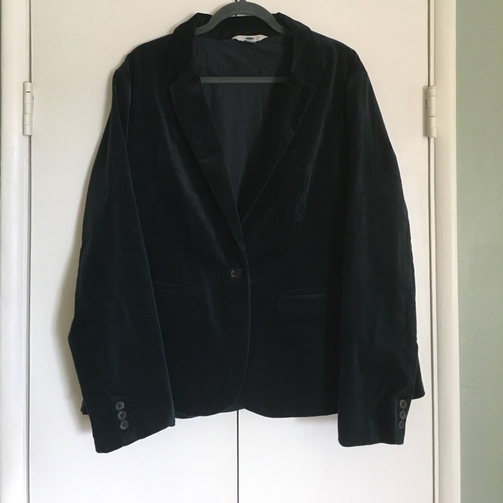 Old Navy XXL Women’s Velvet Forest Green Blazer