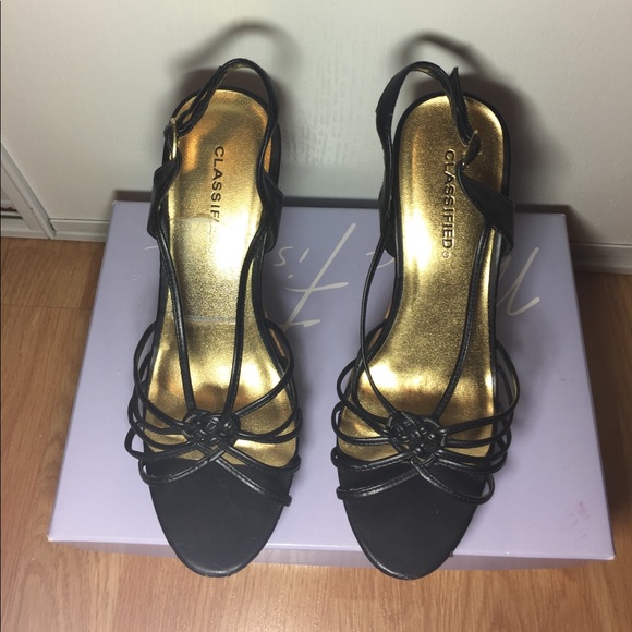 Black and brown wedge sandal heel - Picture 2 of 7