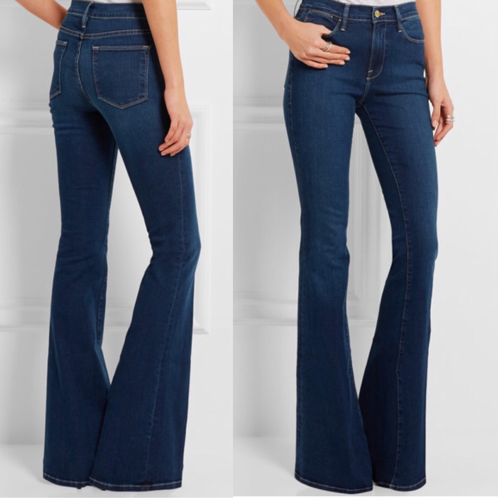 FRAME Le High Flare high-rise jeans